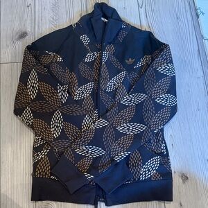 Adidas Vintage Dark Brown MultiColor Monogram Track Jacket